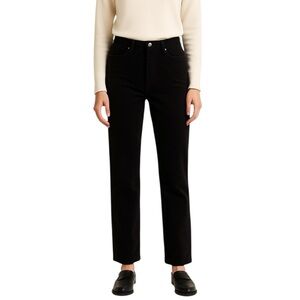 Black Corduroy Pants Women’s Size 8 | Classic Straight Leg Minimalist Wardrobe